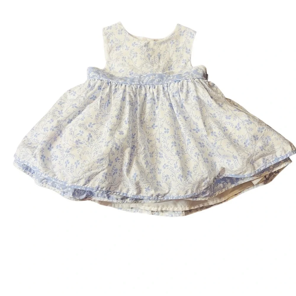 LAURA ASHLEY LONDON BABY GIRL  SLEEVELESS FLORAL DRESS SIZE 6-9 MONTHS